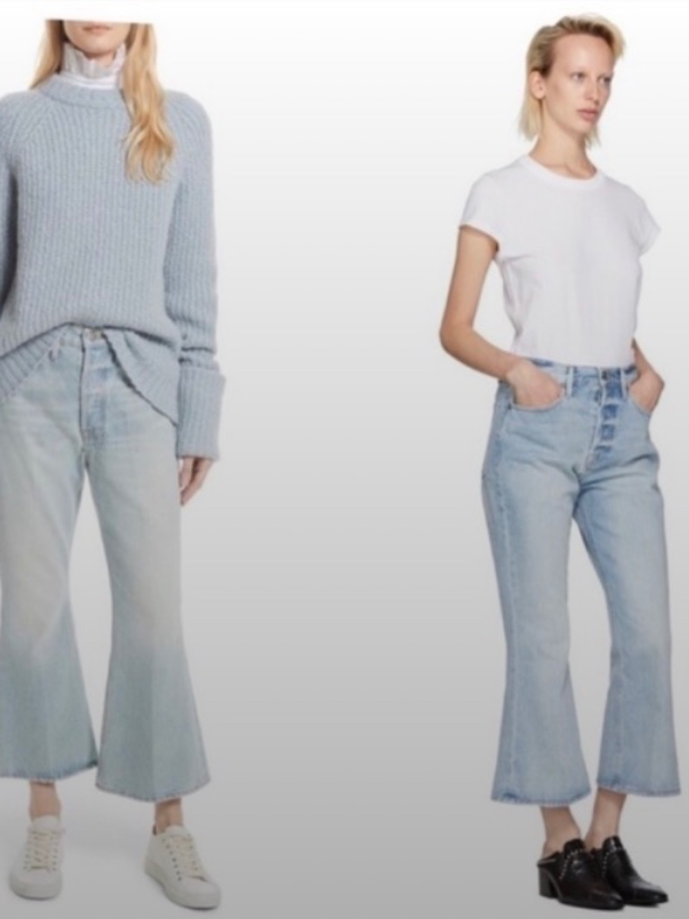 FRAME Rigid Re-Release Le Cropped Flare Jeans Size 25 in Shade Fifty Four